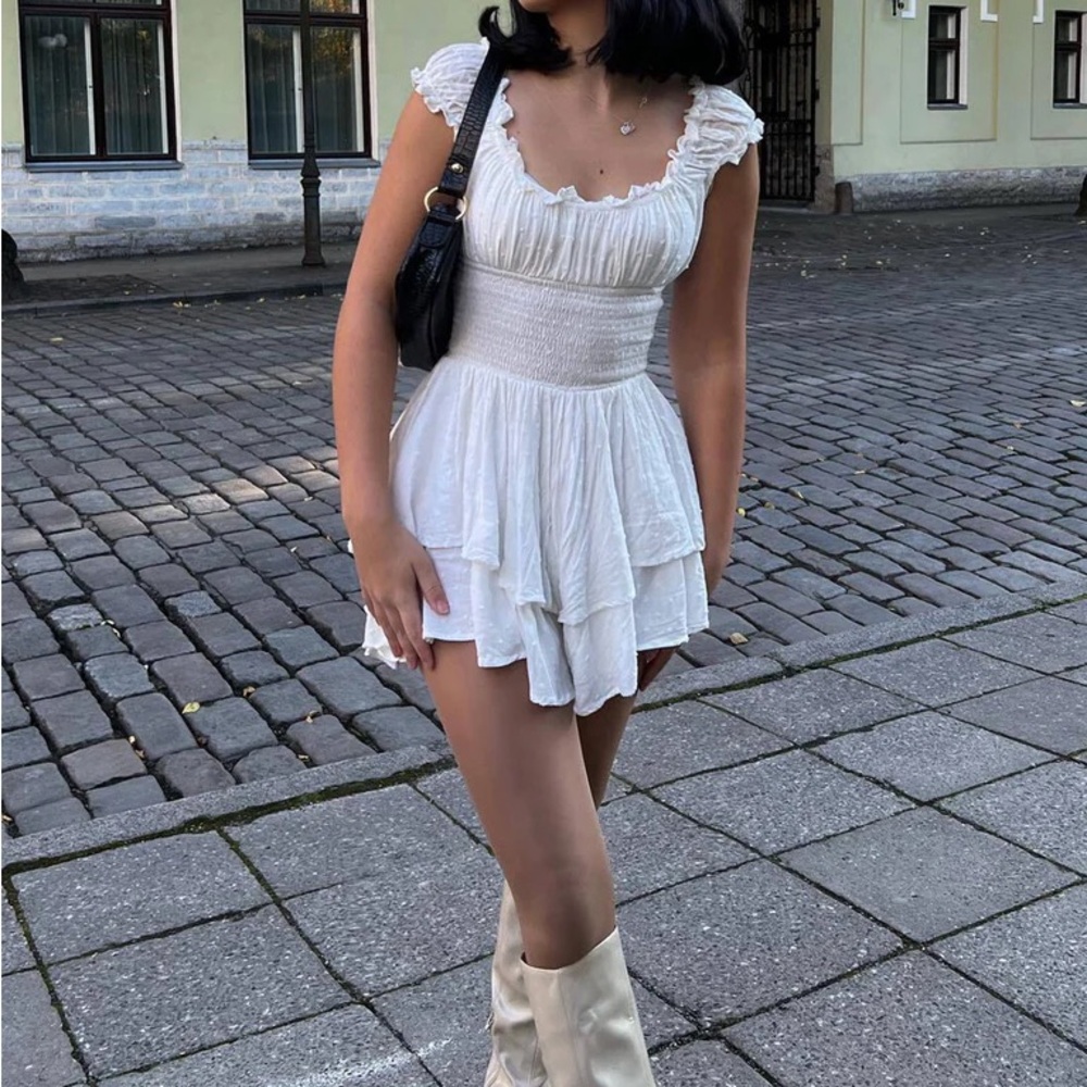 Princess Polly The Love Galore Romper White Lower Impact